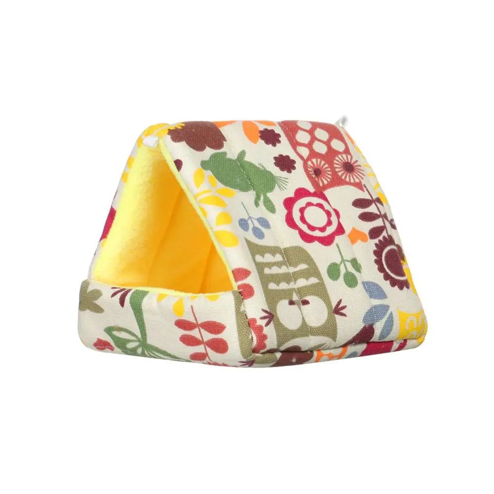 Warm Plush Small Animal Sleeping Bed Cozy Winter Guinea Pig Nest Hamster House Rabbit Squirrel S 15