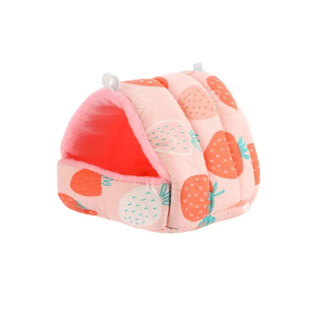 Warm Plush Small Animal Sleeping Bed Cozy Winter Guinea Pig Nest Hamster House Rabbit Squirrel S 7