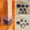 4 Pcs Transparent PVC Chair Leg Caps NonSlip Table Foot Covers Floor Protector Pads For Round Fur
