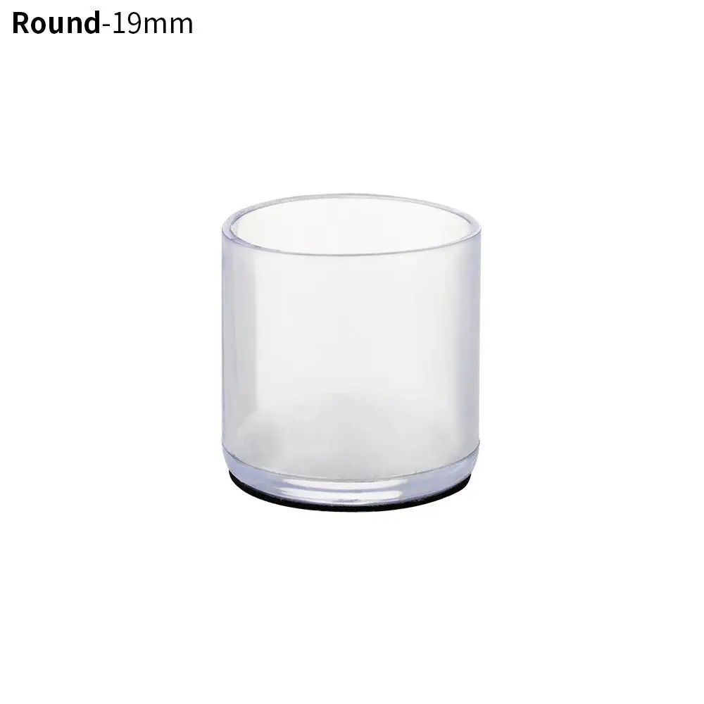 4 Pcs Transparent PVC Chair Leg Caps NonSlip Table Foot Covers Floor Protector Pads For Round Fur