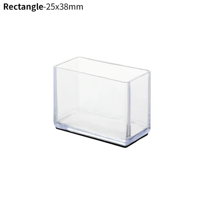 4 Pcs Transparent PVC Chair Leg Caps NonSlip Table Foot Covers Floor Protector Pads For Round Fur 27