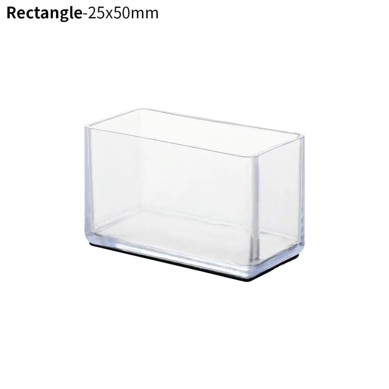 4 Pcs Transparent PVC Chair Leg Caps NonSlip Table Foot Covers Floor Protector Pads For Round Fur 29