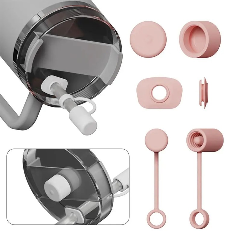 Silicone SpillProof Stopper Set For Stanley Cup 40oz30oz 1020 Straw Cap Leak Stopper Tumbler Acces 4