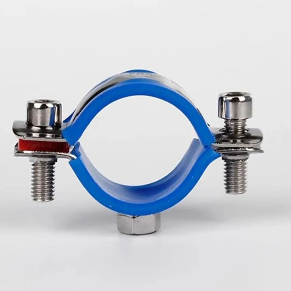 Round RubberLined Hose Clamp Bracket Carbon Steel Pipe Clamp With Screw Nut Suspension Pipe Faste 3