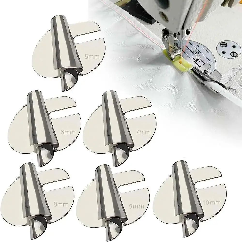 Rolled Hemmer Presser Foot For Home Industrial Flatbed Machines Spiral Curling Pull Tube For Tigh 0