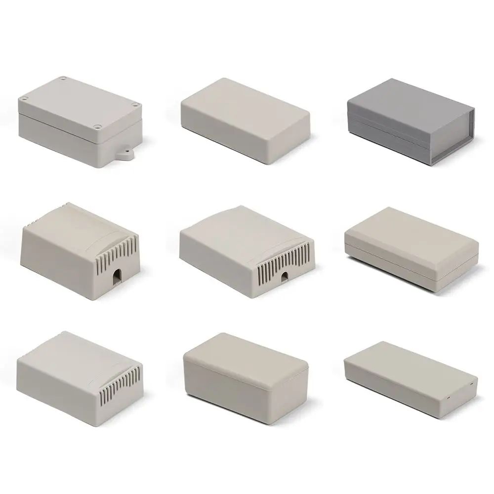 White Waterproof Project Box For Electronics DIY Wiring Sealed Plastic Instrument Enclosure With 2