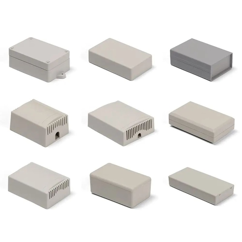 White Waterproof Project Box For Electronics DIY Wiring Sealed Plastic Instrument Enclosure With 2