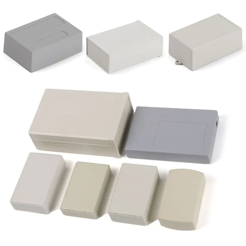 White Waterproof Project Box For Electronics DIY Wiring Sealed Plastic Instrument Enclosure With 5