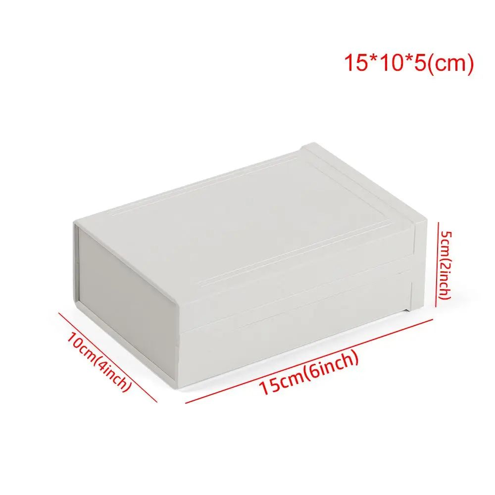 White Waterproof Project Box For Electronics DIY Wiring Sealed Plastic Instrument Enclosure With 24