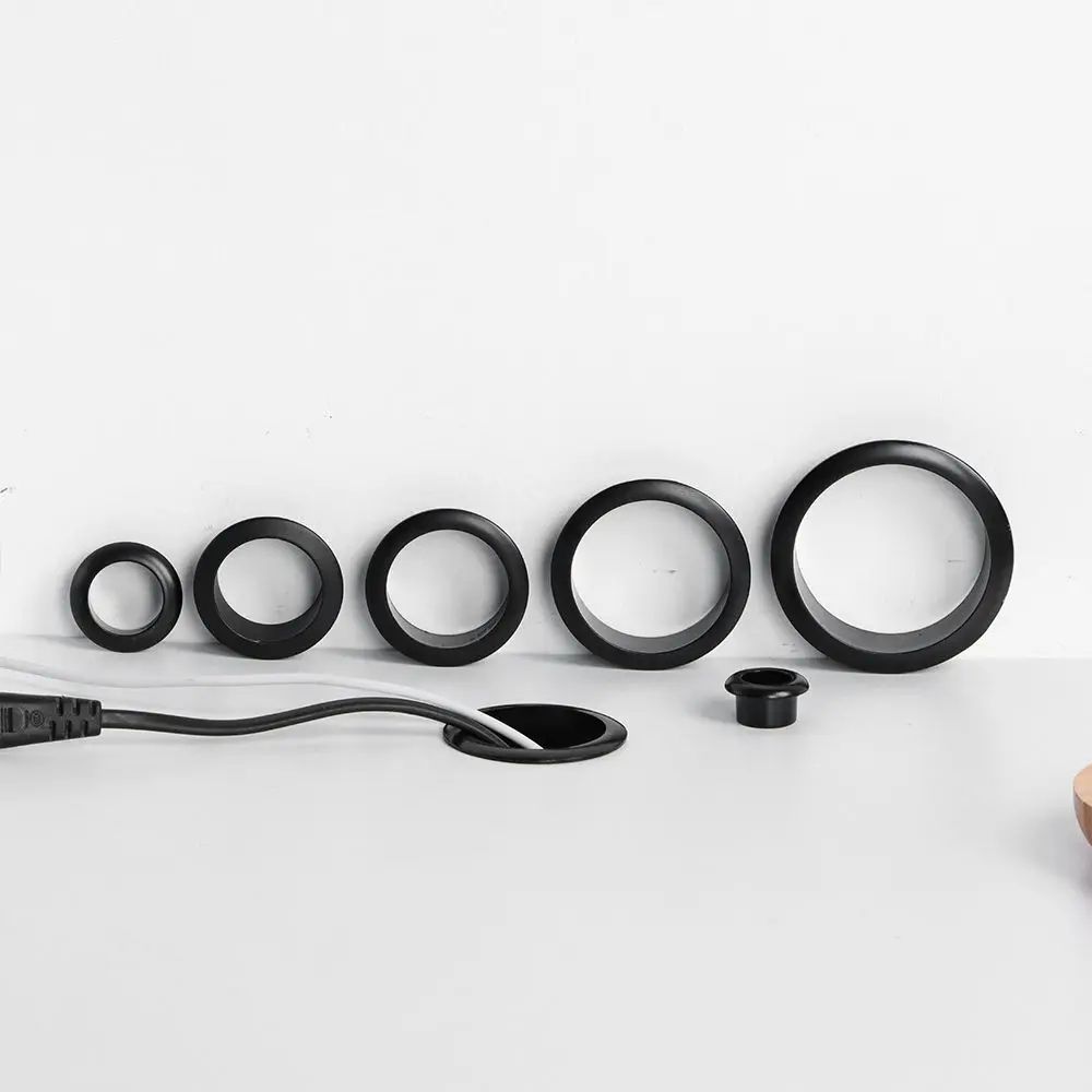 Zinc Alloy Desk Cable Grommet Hole Cover Wire Port Organizer Plug For Computer Desk Cabinet Vent 2