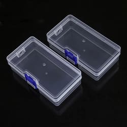square clear storage box set (10 sizes) –transparent organizer case for small items, fishing tackle, tools & accessories