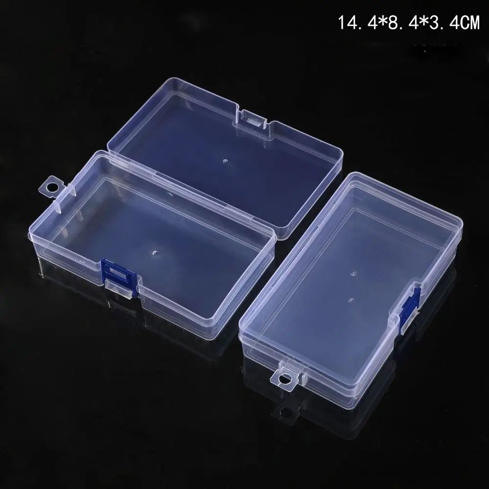 Square Clear Storage Box Set 10 Sizes Transparent Organizer Case For Small Items Fishing Tackle Too 1
