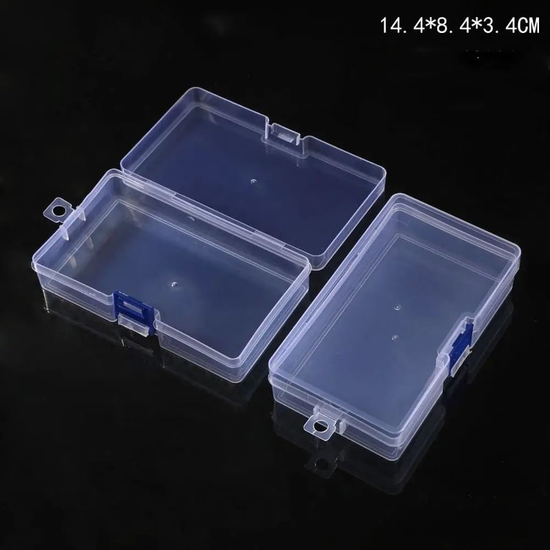 Square Clear Storage Box Set 10 Sizes Transparent Organizer Case For Small Items Fishing Tackle Too 1