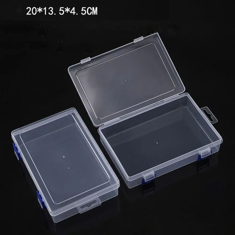Square Clear Storage Box Set 10 Sizes Transparent Organizer Case For Small Items Fishing Tackle Too 2
