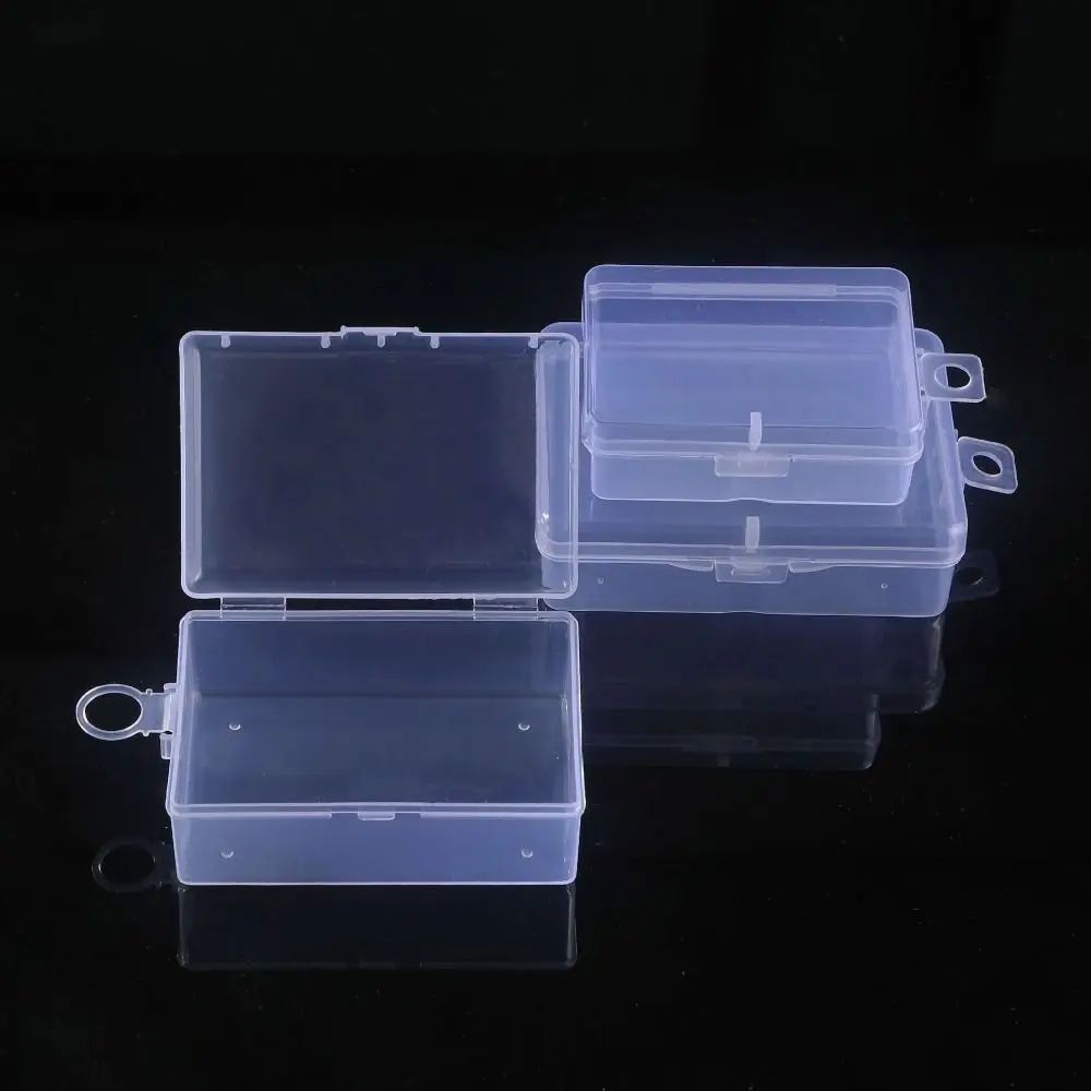Square Clear Storage Box Set 10 Sizes Transparent Organizer Case For Small Items Fishing Tackle Too 4