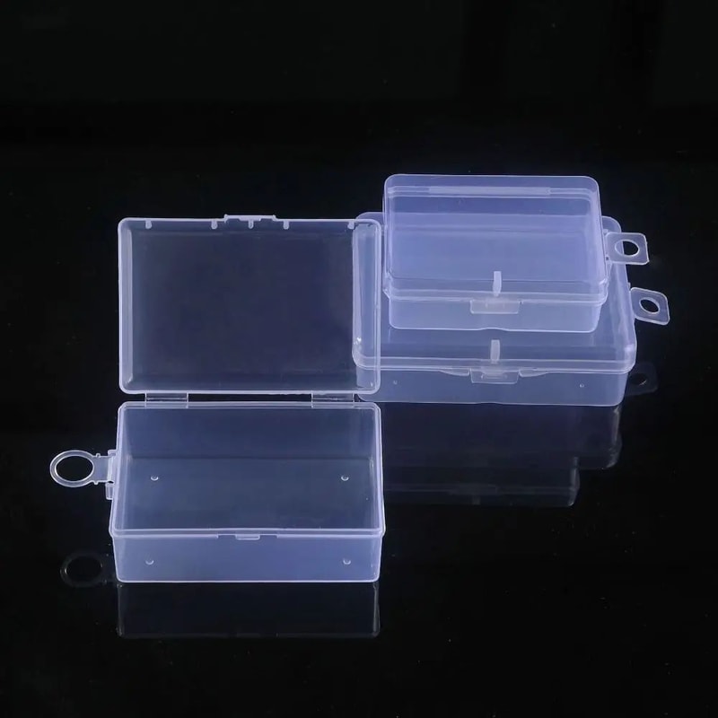 Square Clear Storage Box Set 10 Sizes Transparent Organizer Case For Small Items Fishing Tackle Too 4