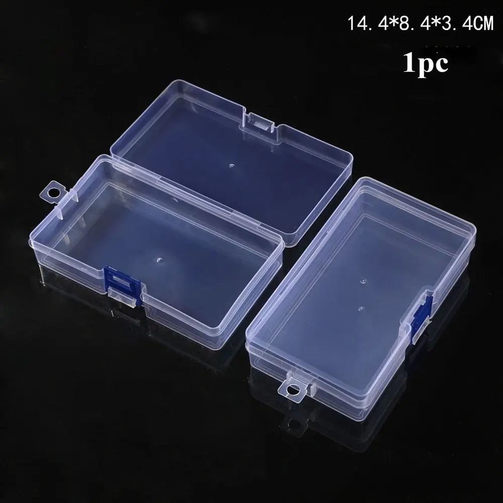 Square Clear Storage Box Set 10 Sizes Transparent Organizer Case For Small Items Fishing Tackle Too 9