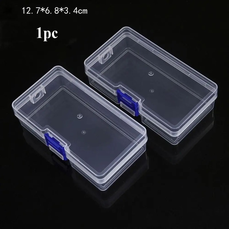 Square Clear Storage Box Set 10 Sizes Transparent Organizer Case For Small Items Fishing Tackle Too 10