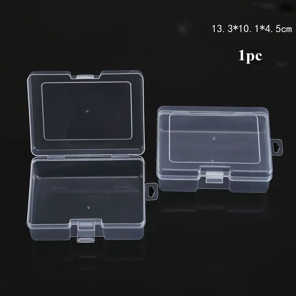 Square Clear Storage Box Set 10 Sizes Transparent Organizer Case For Small Items Fishing Tackle Too 12