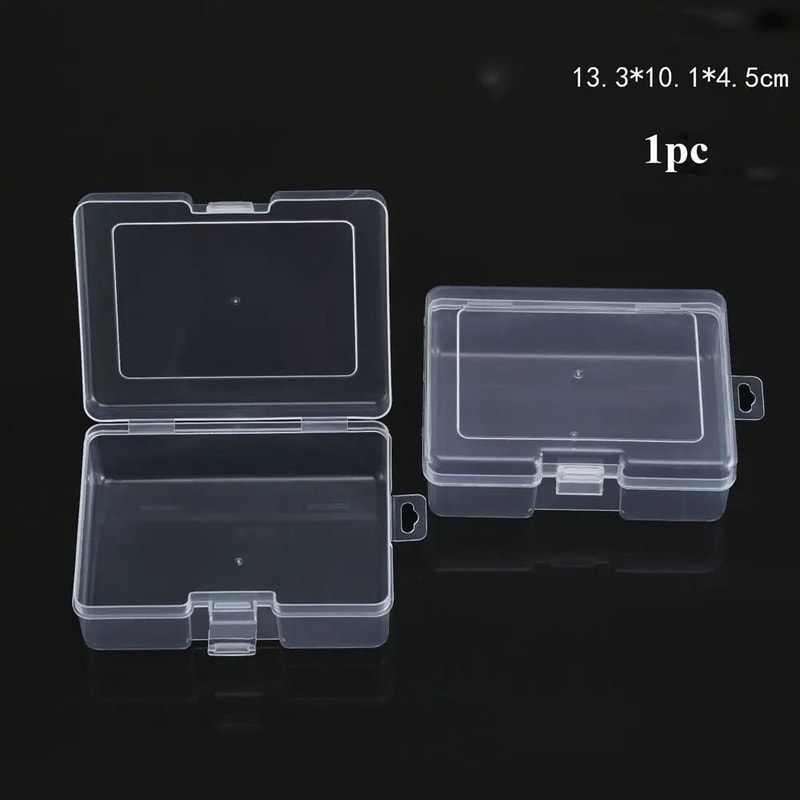 Square Clear Storage Box Set 10 Sizes Transparent Organizer Case For Small Items Fishing Tackle Too 12