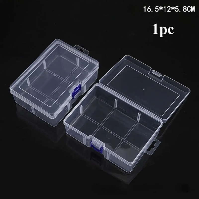 Square Clear Storage Box Set 10 Sizes Transparent Organizer Case For Small Items Fishing Tackle Too 14
