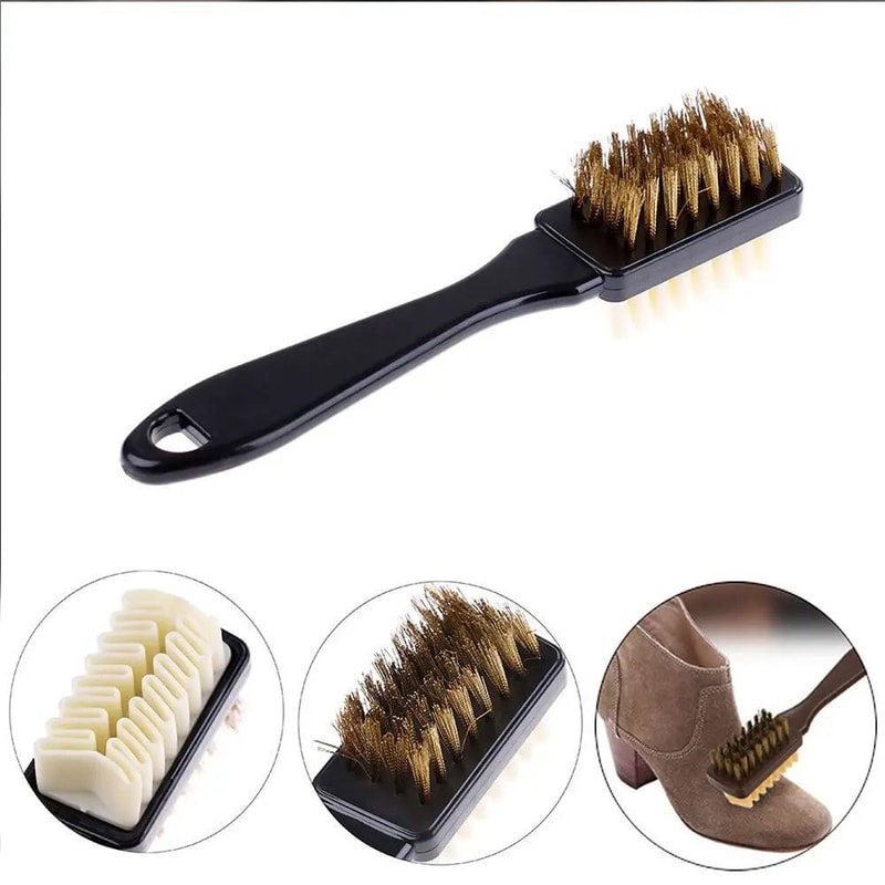 LongHandle Shoe Cleaning Brush With Rubber Eraser Multipurpose Boot Leather Cleaner For Dust Scuf 1
