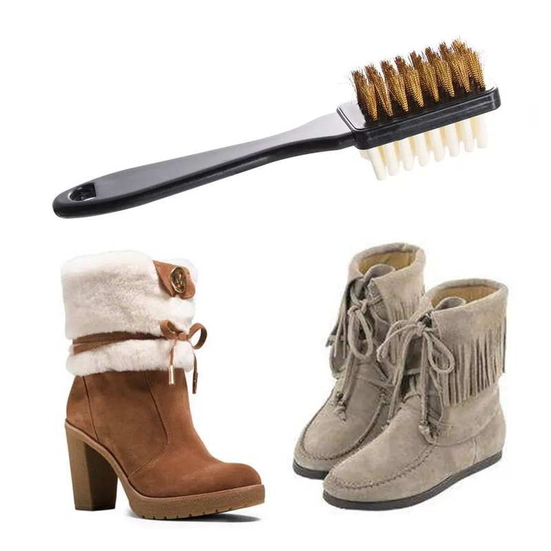 LongHandle Shoe Cleaning Brush With Rubber Eraser Multipurpose Boot Leather Cleaner For Dust Scuf 4