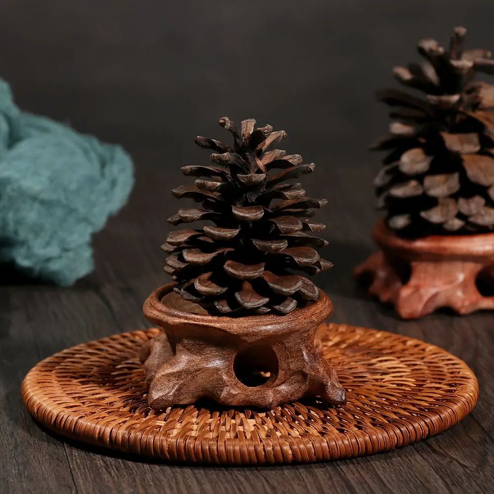 Retro Wooden Crystal Ball Stand Display Holder Base For Crystal Sphere Home Decor Ornament Photogr 2