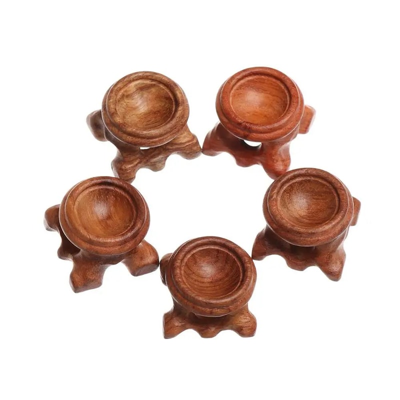 Retro Wooden Crystal Ball Stand Display Holder Base For Crystal Sphere Home Decor Ornament Photogr 3