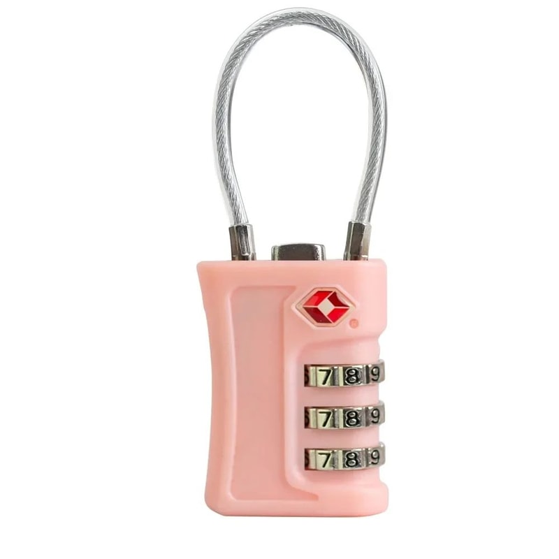 Portable TSA 3Digit Combination Wire Rope Lock AntiTheft Padlock For Luggage Suitcase Backpack Tr 13