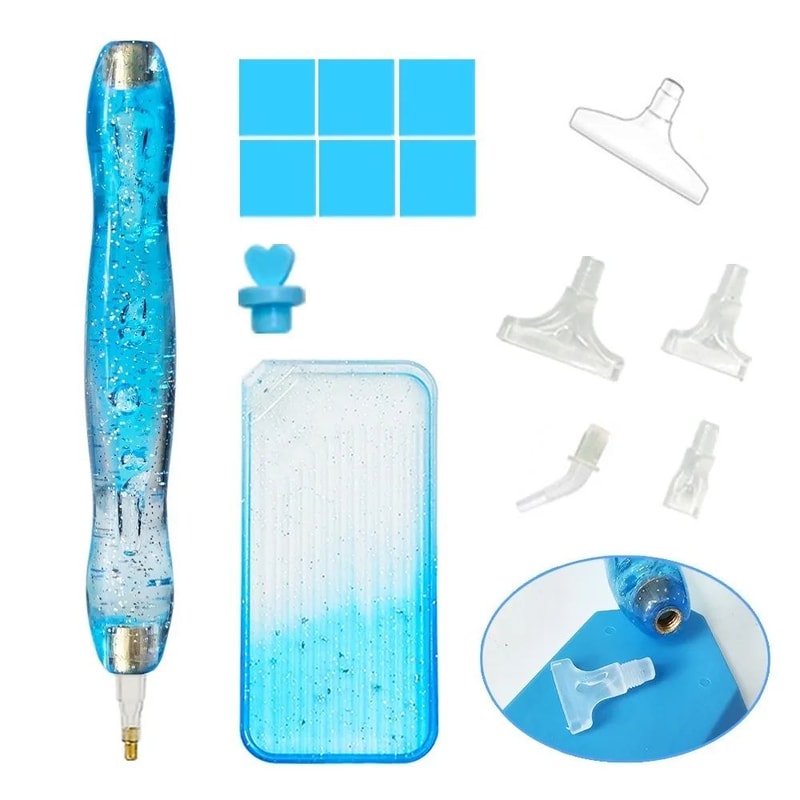 Multifunction Diamond Painting Pen Tips Set With Stopper DIY 5D Drill PickUp Replacement Heads For 7