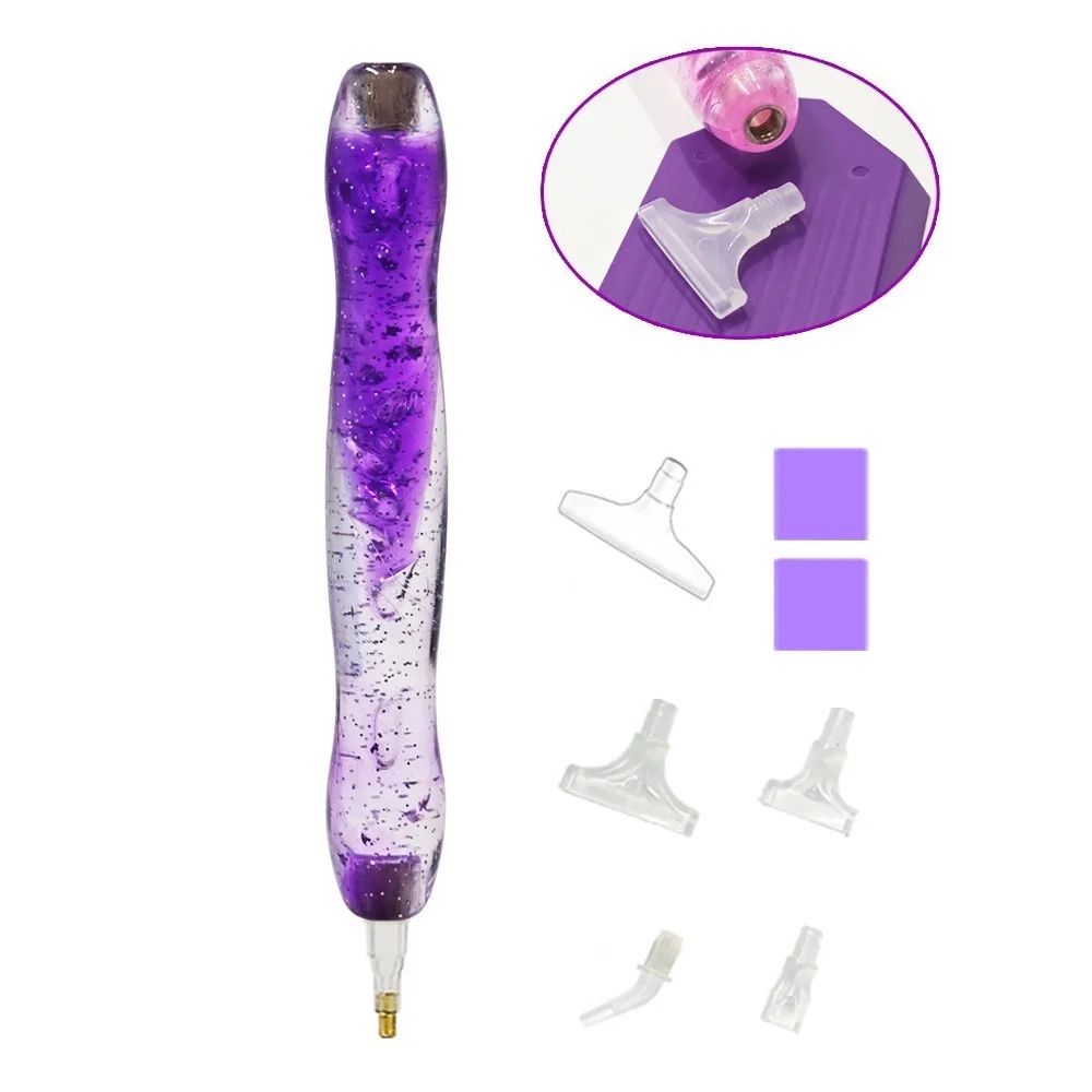 Multifunction Diamond Painting Pen Tips Set With Stopper DIY 5D Drill PickUp Replacement Heads For 10