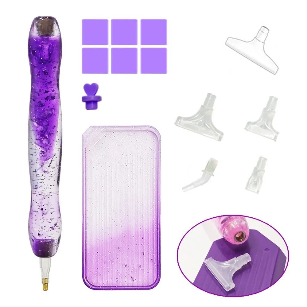 Multifunction Diamond Painting Pen Tips Set With Stopper DIY 5D Drill PickUp Replacement Heads For 11