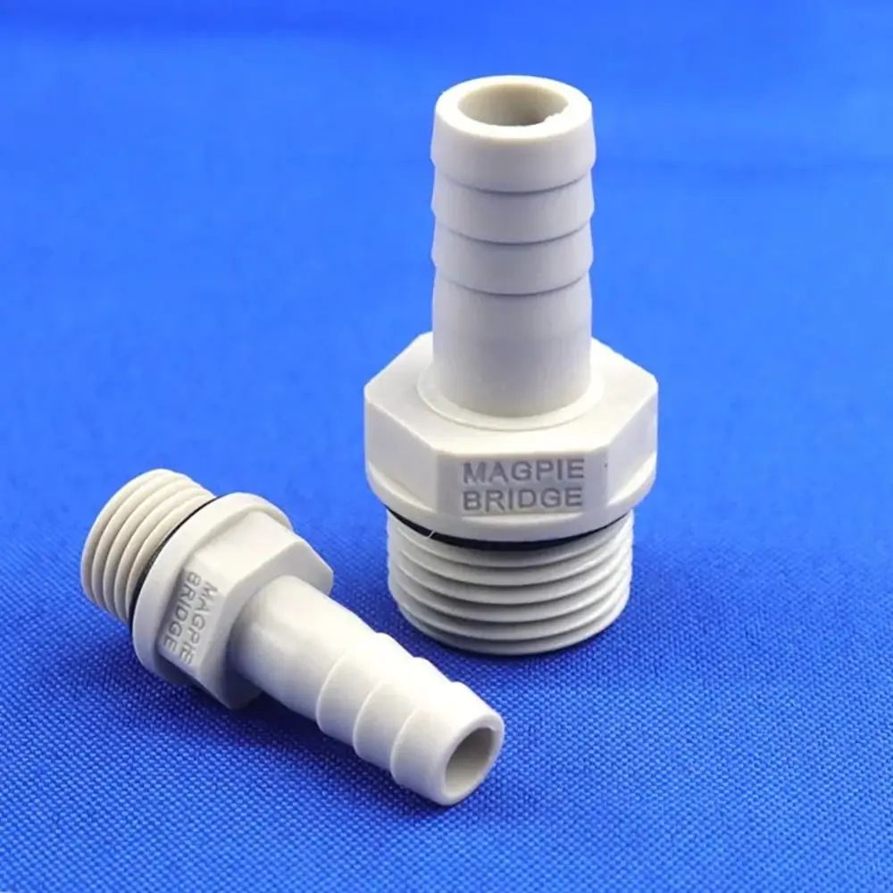 Barbed Hose Fitting Adapter 681012mm 18 14 Inches BSP Male Thread Plastic Connector For Pipe Tub 1