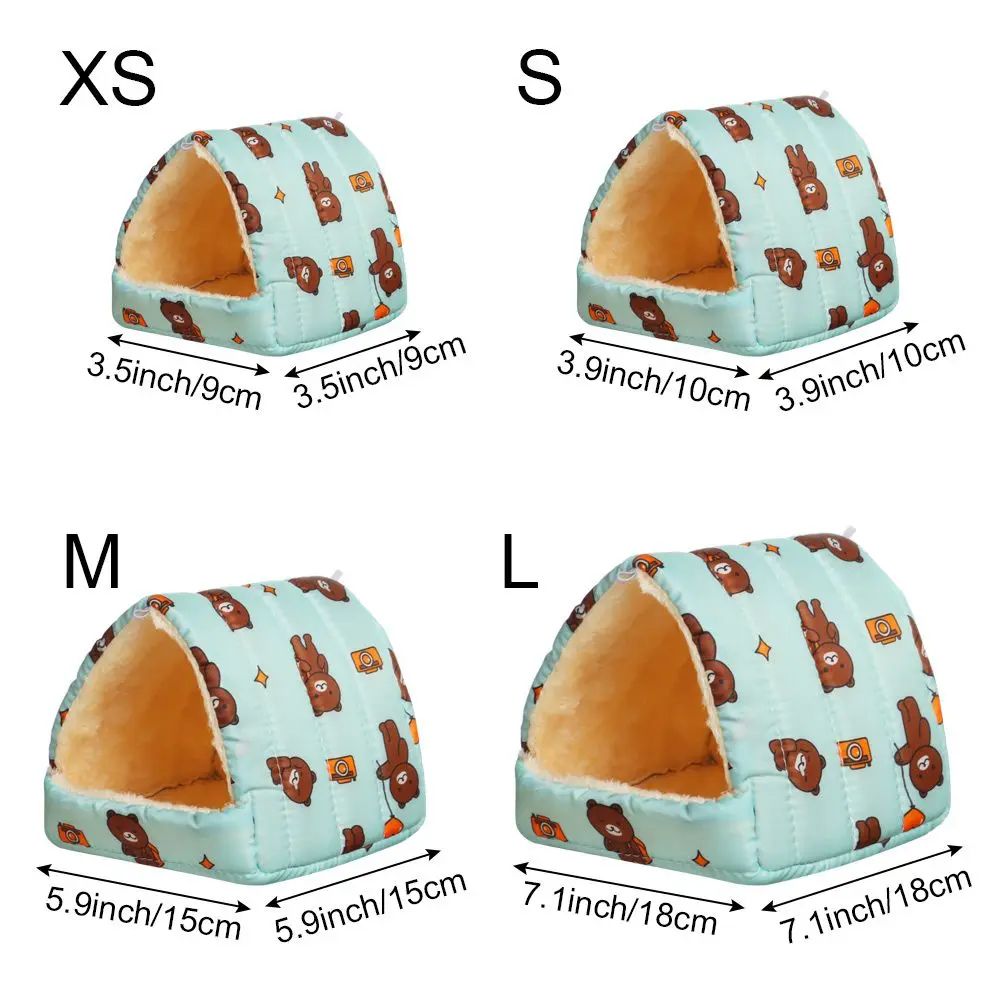 Warm Plush Small Animal Bed For Guinea Pig Hamster Cozy Winter Sleeping Nest Mat For Rabbit Squir 5
