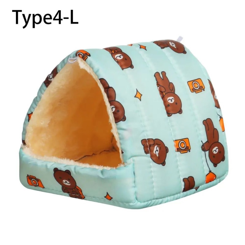 Warm Plush Small Animal Bed For Guinea Pig Hamster Cozy Winter Sleeping Nest Mat For Rabbit Squir 17
