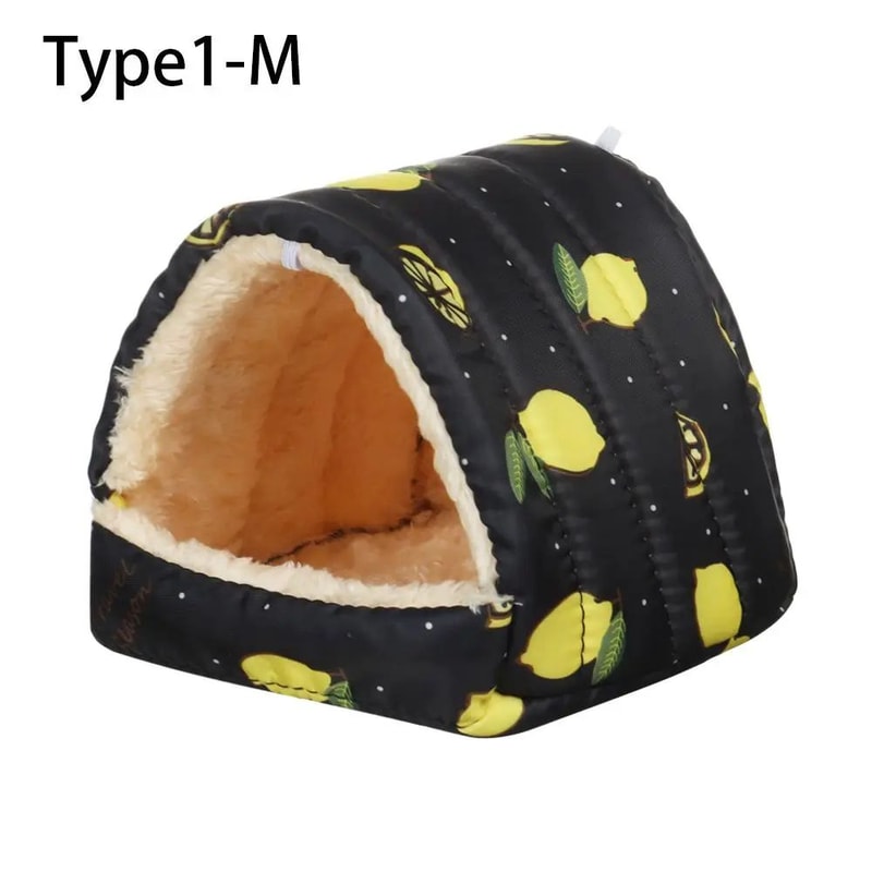 Warm Plush Small Animal Bed For Guinea Pig Hamster Cozy Winter Sleeping Nest Mat For Rabbit Squir 7