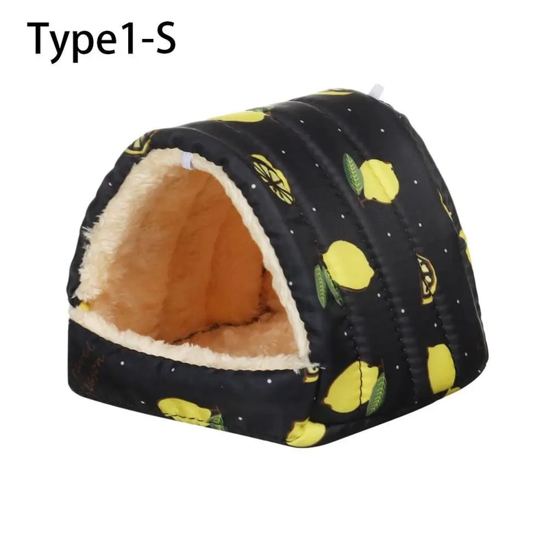 Warm Plush Small Animal Bed For Guinea Pig Hamster Cozy Winter Sleeping Nest Mat For Rabbit Squir 8