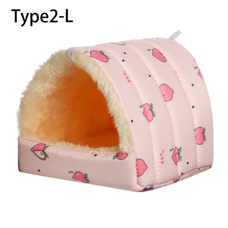 Warm Plush Small Animal Bed For Guinea Pig Hamster Cozy Winter Sleeping Nest Mat For Rabbit Squir 10