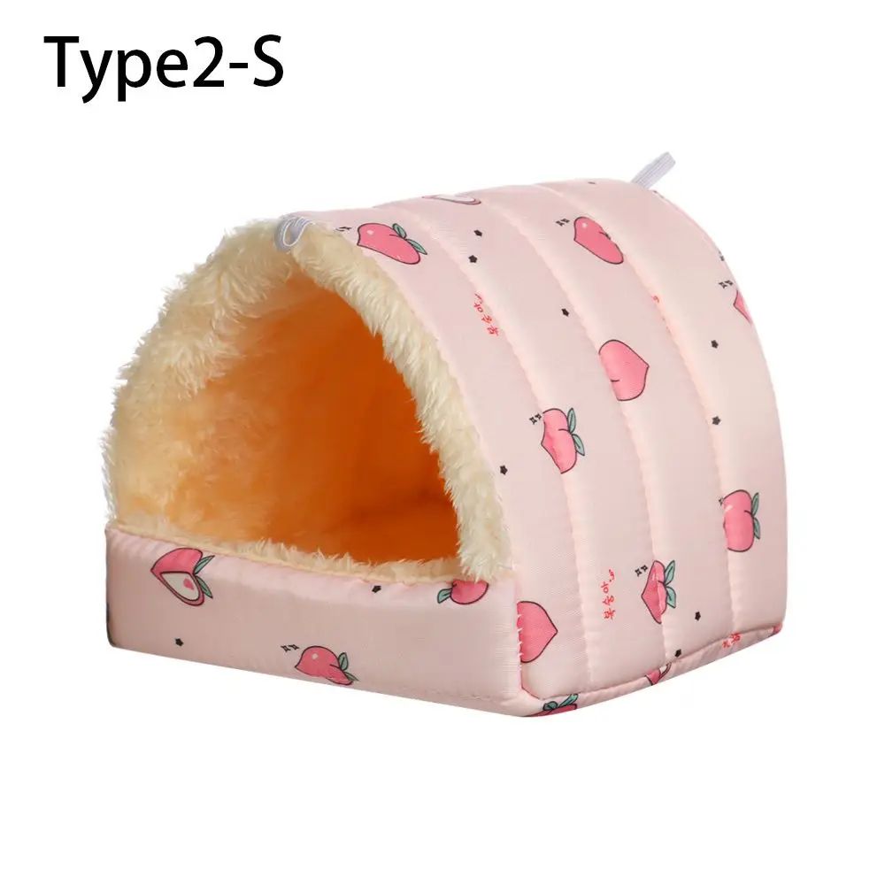 Warm Plush Small Animal Bed For Guinea Pig Hamster Cozy Winter Sleeping Nest Mat For Rabbit Squir 12