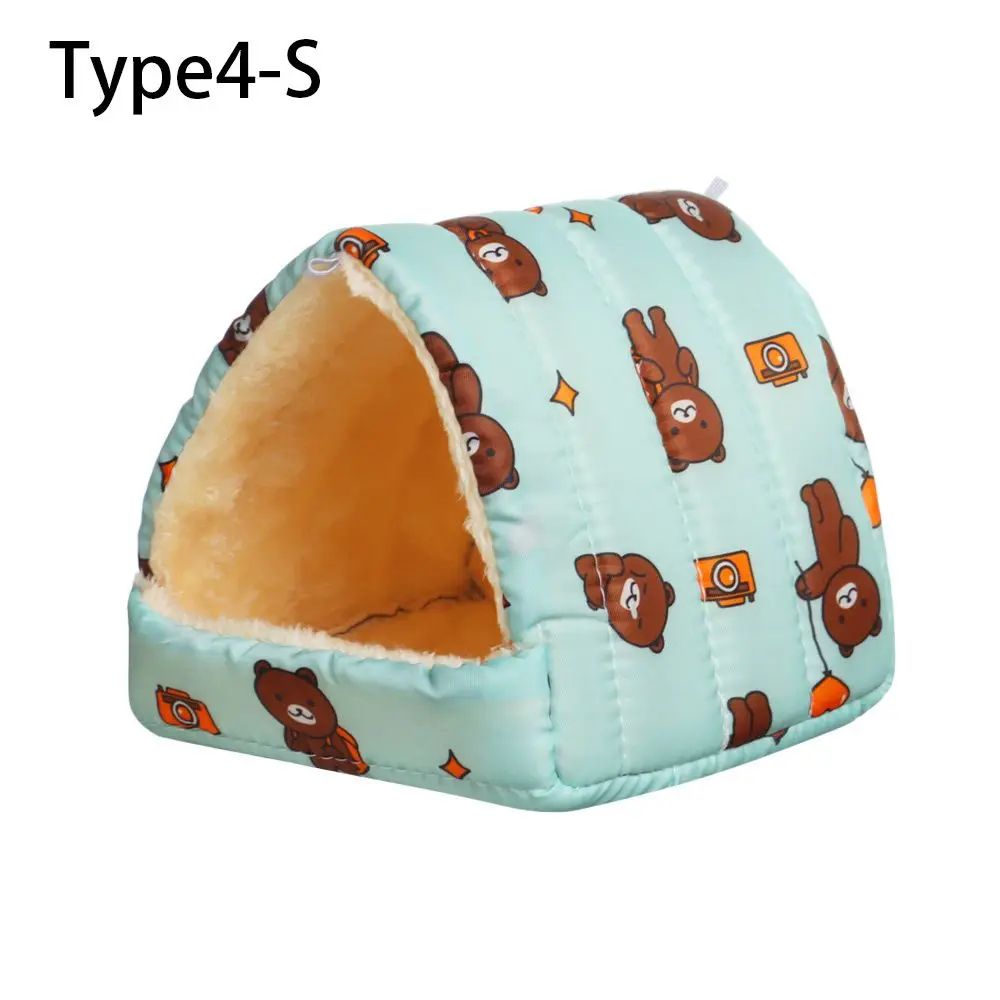 Warm Plush Small Animal Bed For Guinea Pig Hamster Cozy Winter Sleeping Nest Mat For Rabbit Squir 19