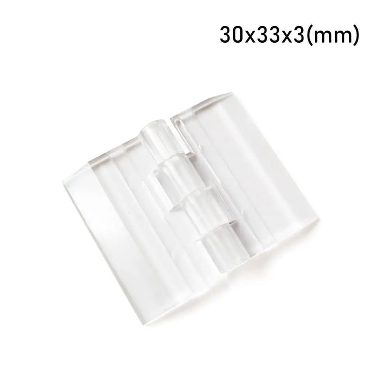 2 Pcs Clear Folding Door Hinges Transparent AcrylicABS Cabinet Hinges For Furniture Doors Foldable 7