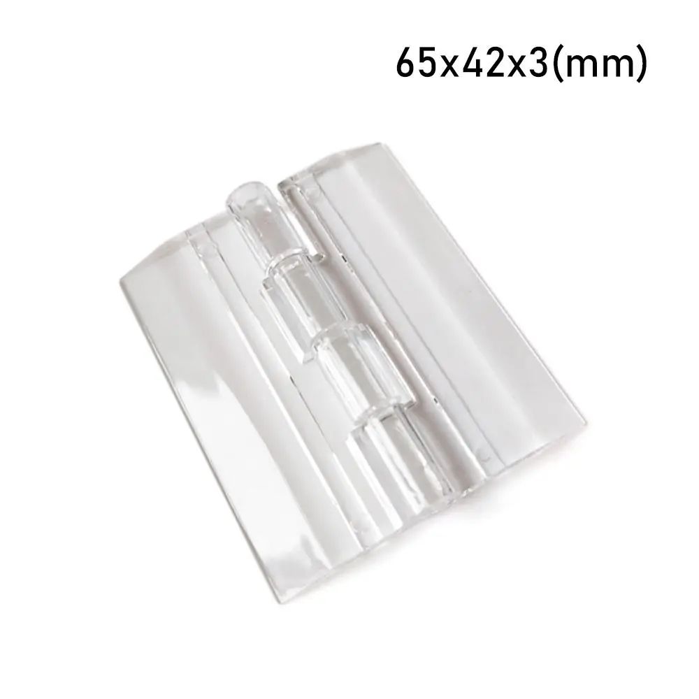 2 Pcs Clear Folding Door Hinges Transparent AcrylicABS Cabinet Hinges For Furniture Doors Foldable 9