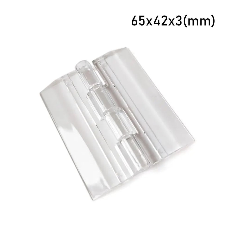 2 Pcs Clear Folding Door Hinges Transparent AcrylicABS Cabinet Hinges For Furniture Doors Foldable 9