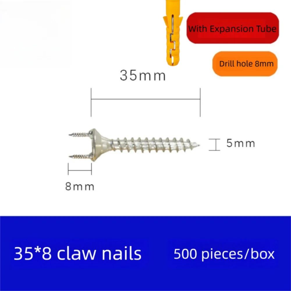 50 Pcs Invisible Headless Wire Nails Galvanized DoubleHead Steel Pins For Skirting Trim Woodworkin 8