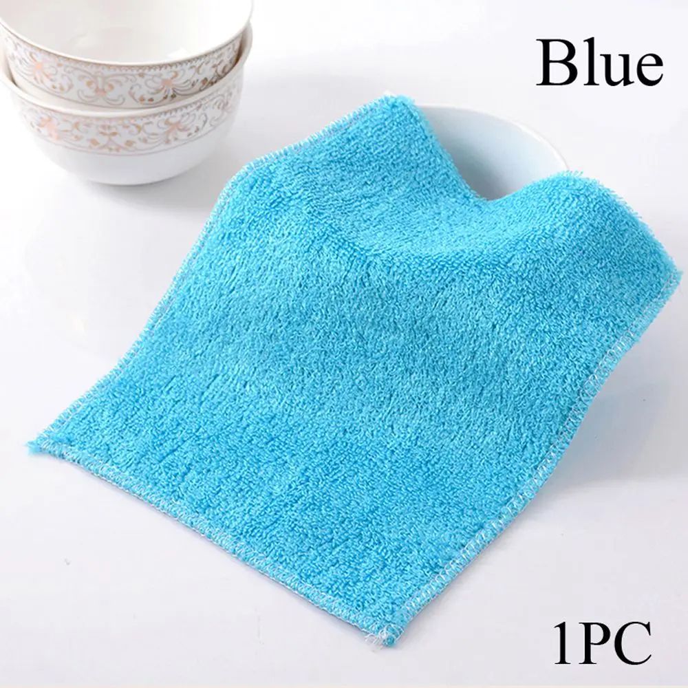 Bamboo Fiber Kitchen Cleaning Cloths Super Absorbent AntiGrease Dish Wipes Washing Towels Scourin 6