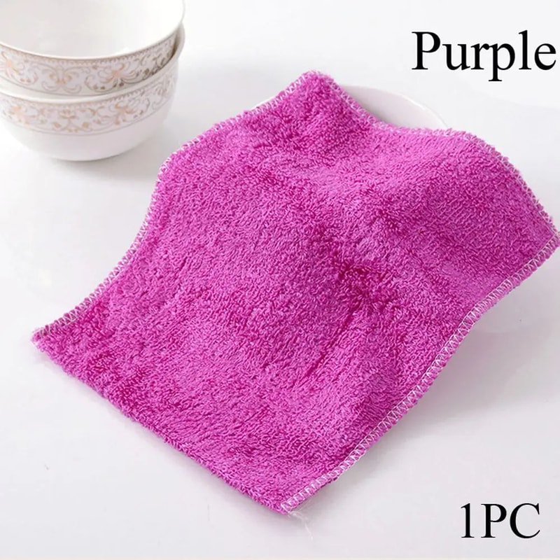 Bamboo Fiber Kitchen Cleaning Cloths Super Absorbent AntiGrease Dish Wipes Washing Towels Scourin 9