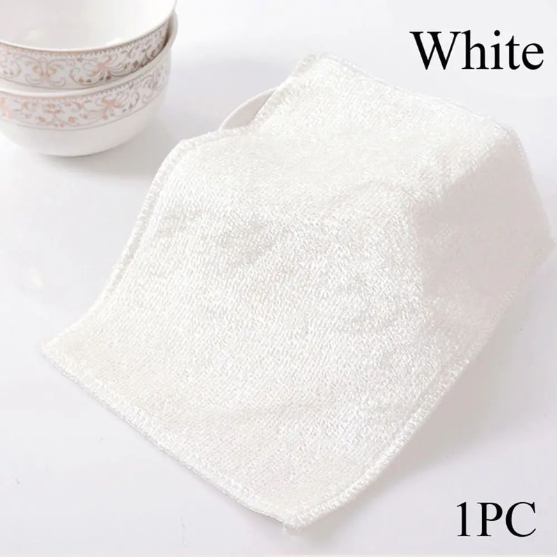 Bamboo Fiber Kitchen Cleaning Cloths Super Absorbent AntiGrease Dish Wipes Washing Towels Scourin 10