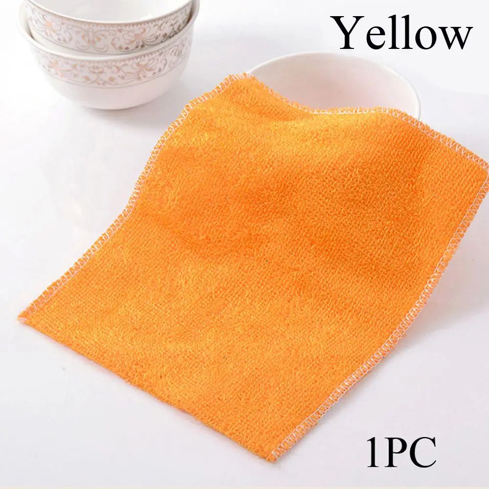 Bamboo Fiber Kitchen Cleaning Cloths Super Absorbent AntiGrease Dish Wipes Washing Towels Scourin 11
