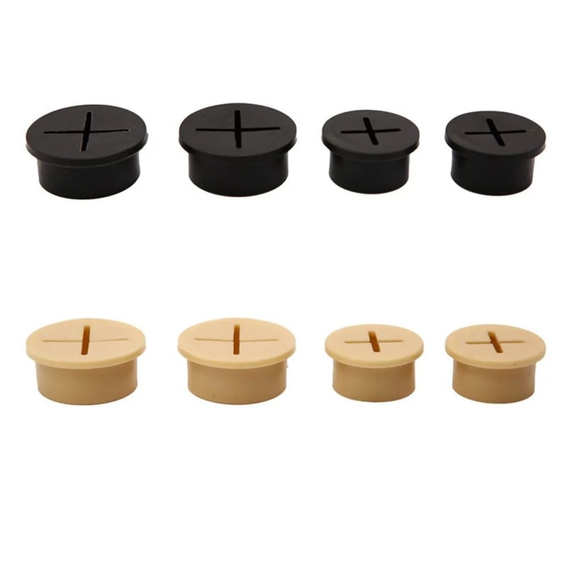 Flexible Silicone Cable Grommet Hole Cover For Desk Table TV Console PC Tidy Wire Organizer DustPro 0